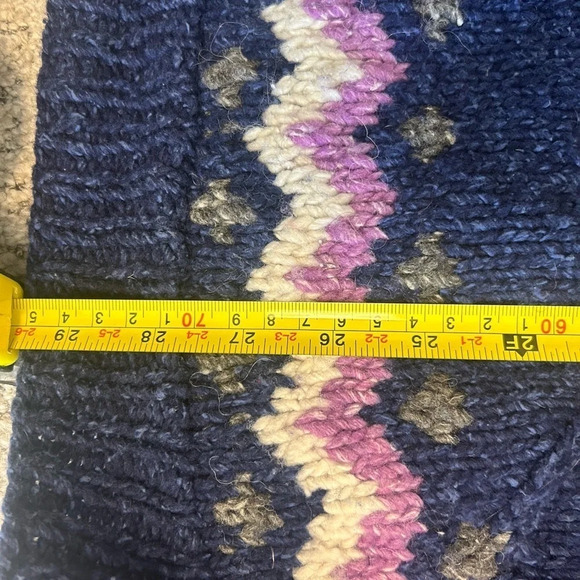 Invisible World vintage wool/cotton blend knit thick cardigan XL excellent cond - Picture 9 of 9